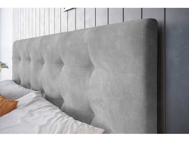 Łóżko kontynentalne Lilu 140 Monolith 84 jasny szary