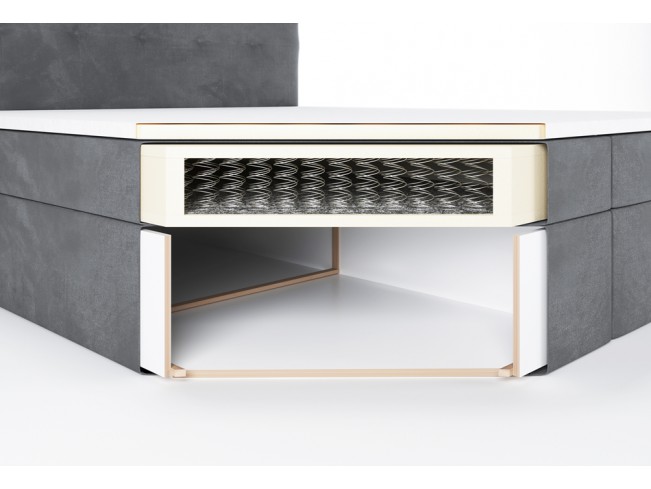 Łóżko kontynentalne Lilu 140 Monolith 84 jasny szary