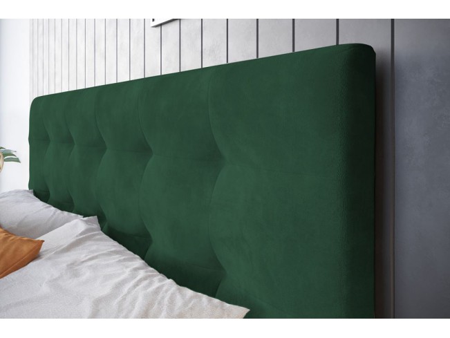Łóżko kontynentalne Lilu 180 Kronos 19 butelkowa zieleń
