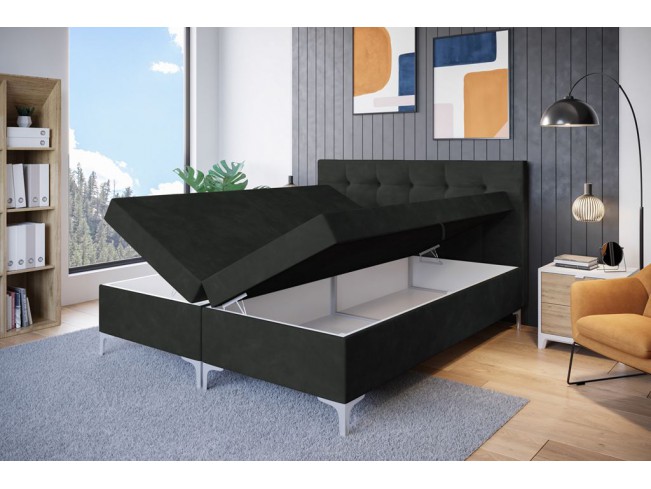 Łóżko kontynentalne Lilu 160 Kronos 34 ciemny szary