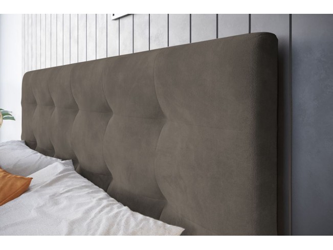 Łóżko kontynentalne Lilu 160 Monolith 15 mleczna czekolada