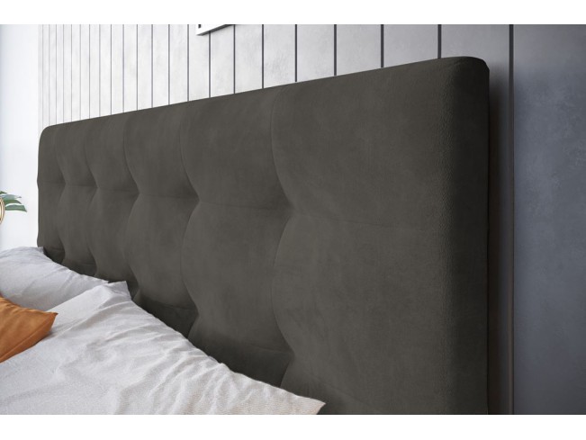 Łóżko kontynentalne Lilu 140 Monolith 20 szary brąz