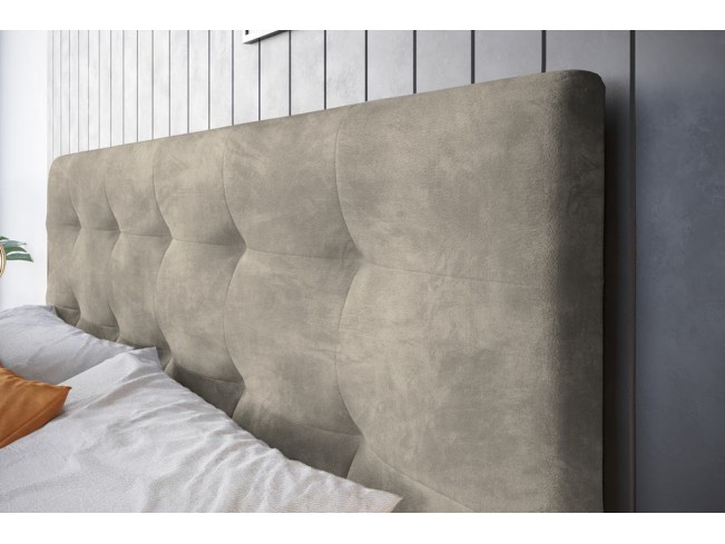 Łóżko kontynentalne Lilu 180 Riviera 16 szary beż