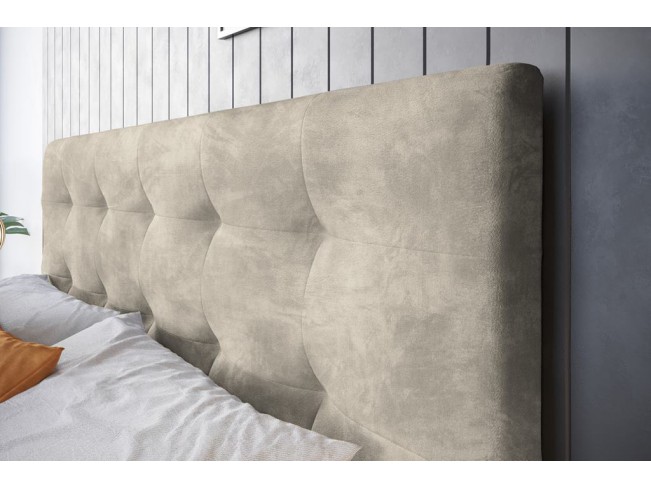 Łóżko kontynentalne Lilu 160 Riviera 21 jasny beż