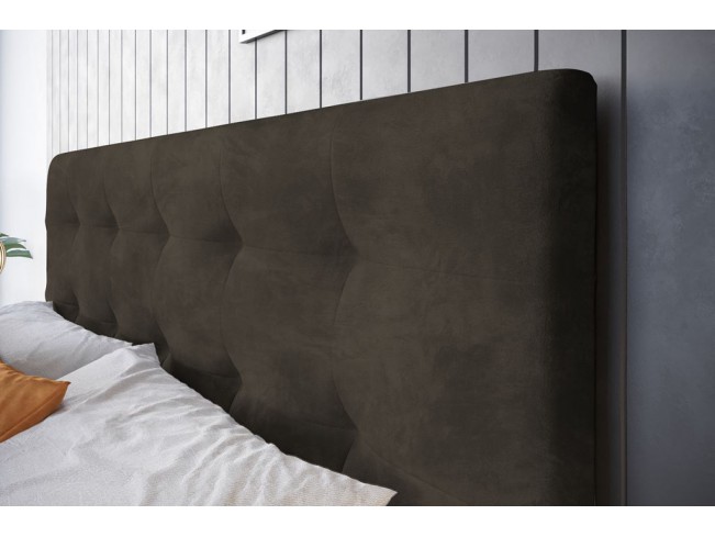 Łóżko kontynentalne Lilu 140 Riviera 26 ciemny brąz