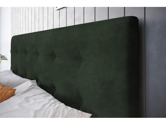 Łóżko kontynentalne Lilu 140 Riviera 38 ciemny zielony