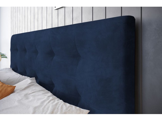 Łóżko kontynentalne Lilu 160 Riviera 81 granatowy