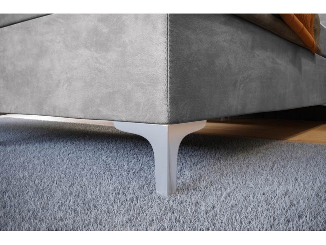 Łóżko kontynentalne Lilu 140 Riviera 82 jasny szary