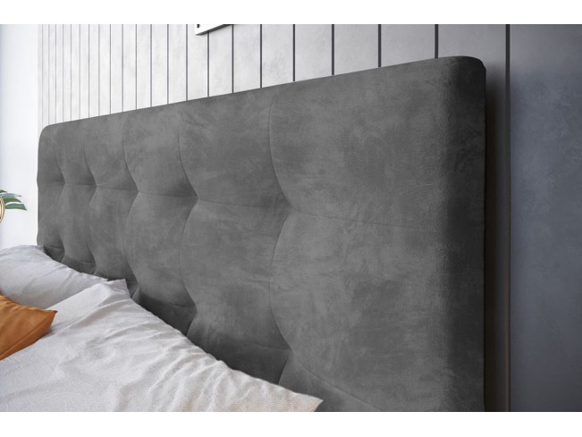 Łóżko kontynentalne Lilu 140 Riviera 91 szary