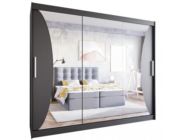 Szafa Lolo IV 250 czarny mat - widok ogólny