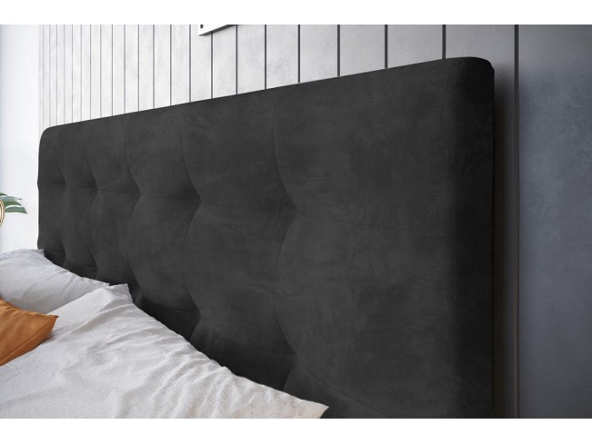 Łóżko kontynentalne Lilu 160 Riviera 95 ciemny szary