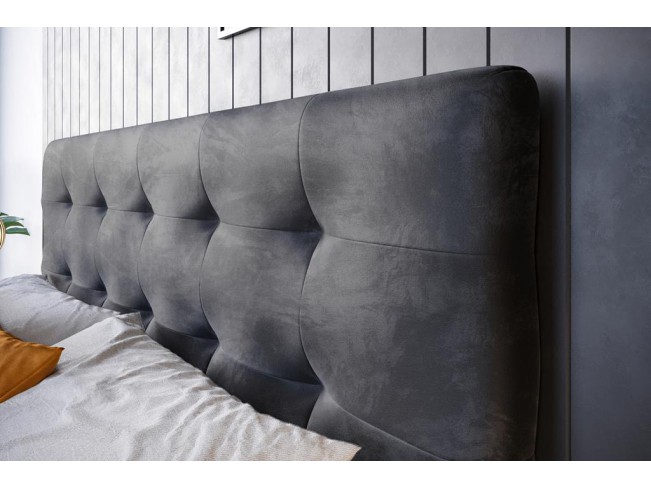 Łóżko kontynentalne Lilu 180 Riviera 100 czarny