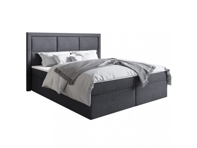 Łóżko kontynentalne Asti 140 Sawana 05 szary - widok z przodu