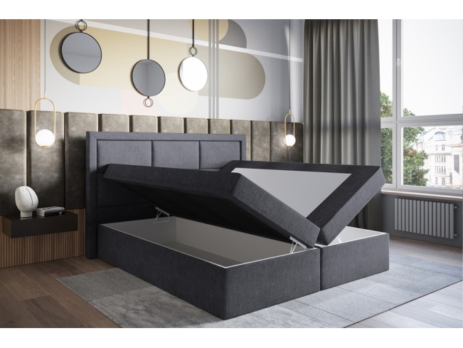 Łóżko kontynentalne Asti 160 Sawana 05 szary