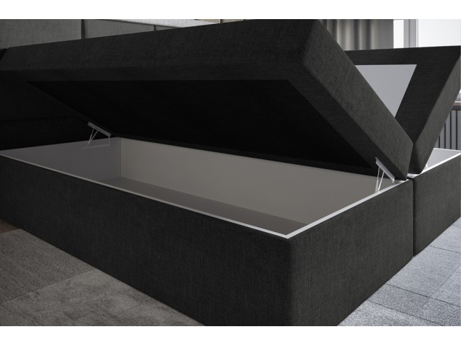 Łóżko kontynentalne Asti 140 Sawana 14 czarny