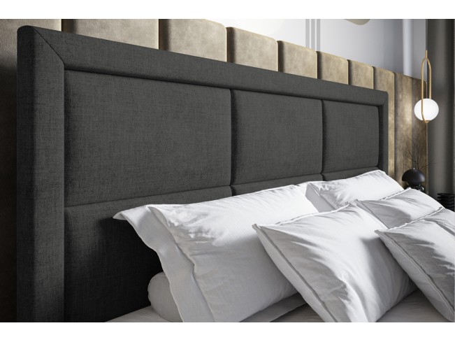 Łóżko kontynentalne Asti 160 Sawana 14 czarny