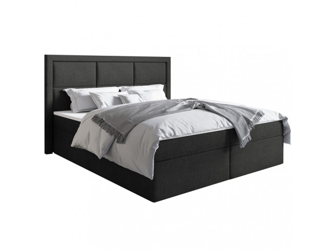 Łóżko kontynentalne Asti 160 Sawana 14 czarny - widok z przodu