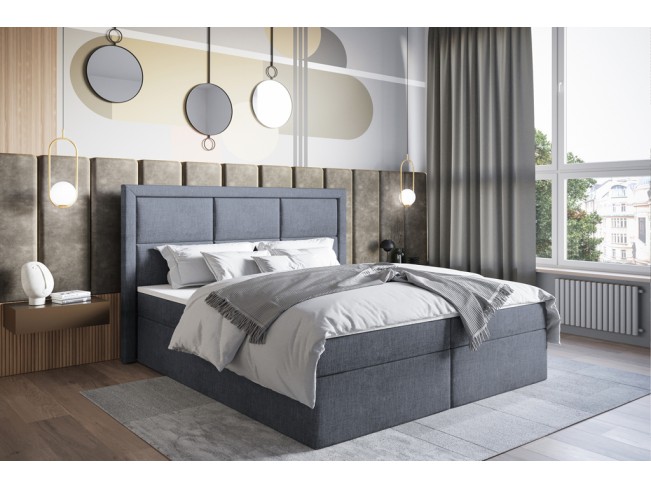 Łóżko kontynentalne Asti 140 Sawana 21 jasny szary