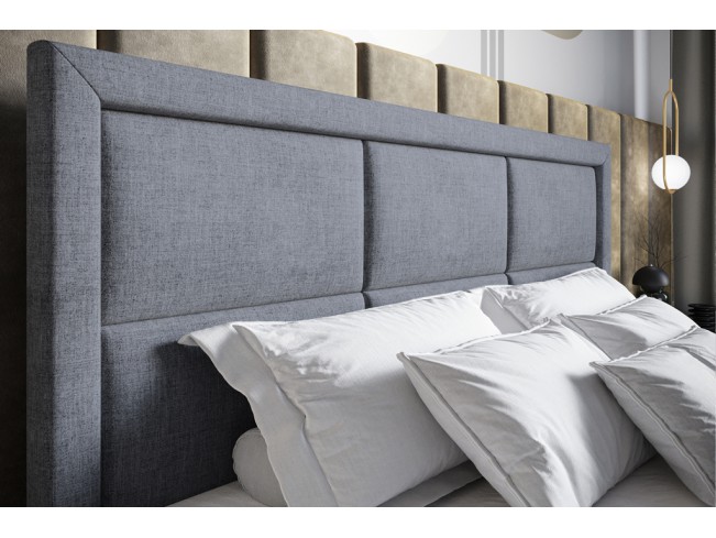 Łóżko kontynentalne Asti 140 Sawana 21 jasny szary