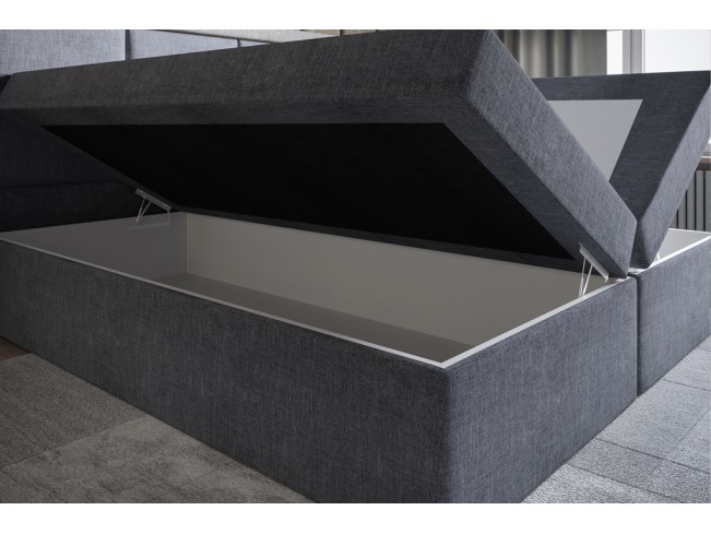 Łóżko kontynentalne Asti 160 Sawana 21 jasny szary