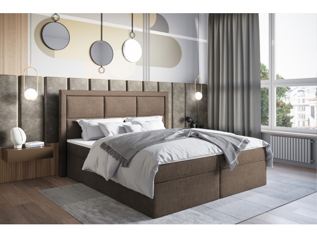 Łóżko kontynentalne Asti 160 Sawana 25 ciepły brąz