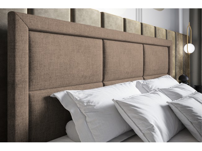 Łóżko kontynentalne Asti 180 Sawana 25 ciepły brąz