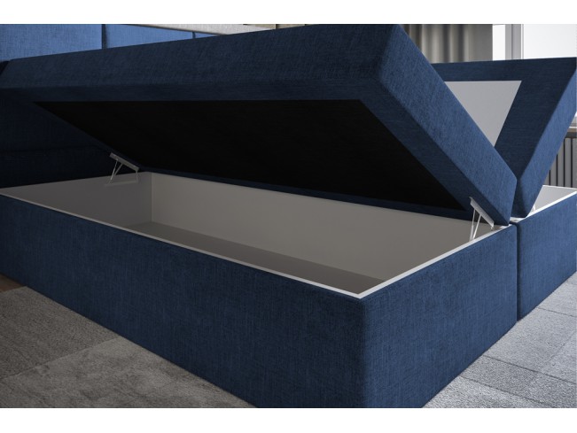 Łóżko kontynentalne Asti 140 Sawana 80 niebieski jeans