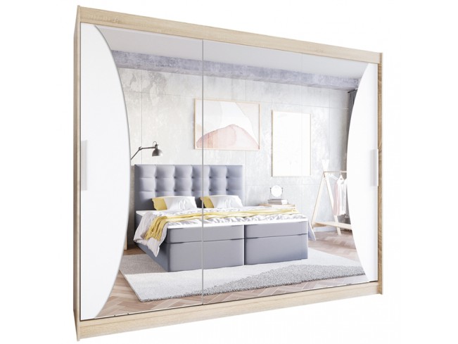 Szafa Lolo IV 250 sonoma/biały mat - widok ogólny