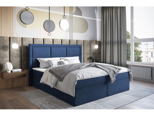 Łóżko kontynentalne Asti 160 Sawana 80 niebieski jeans