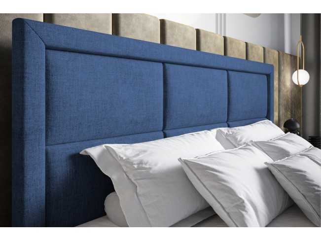 Łóżko kontynentalne Asti 180 Sawana 80 niebieski jeans