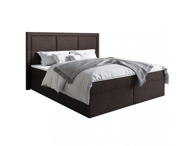 Łóżko kontynentalne Asti 140 Inari 24 mleczna czekolada - widok z przodu