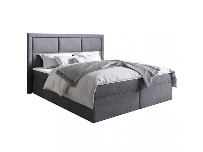 Łóżko kontynentalne Asti 160 Inari 91 jasny szary - widok z przodu