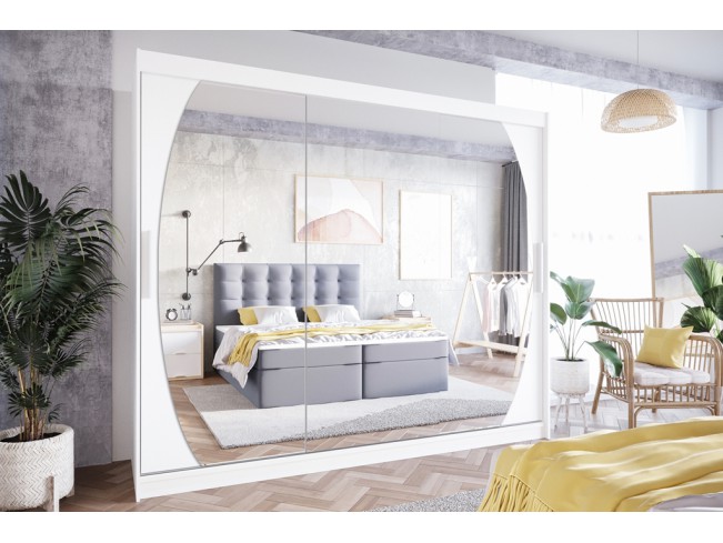 Szafa przesuwna Lolo V biały mat 250 cm