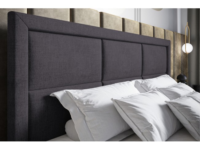 Łóżko kontynentalne Asti 160 Inari 96 ciemny szary
