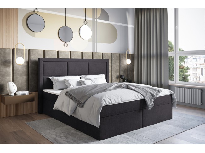 Łóżko kontynentalne Asti 160 Inari 96 ciemny szary