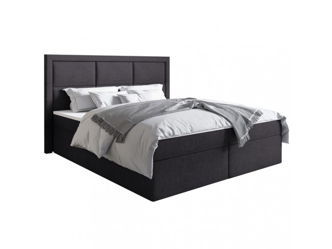 Łóżko kontynentalne Asti 160 Inari 96 ciemny szary - widok z przodu