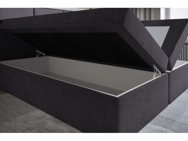 Łóżko kontynentalne Asti 180 Inari 96 ciemny szary