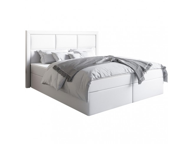 Łóżko kontynentalne Asti 160 Madryt 920 biały - widok z przodu