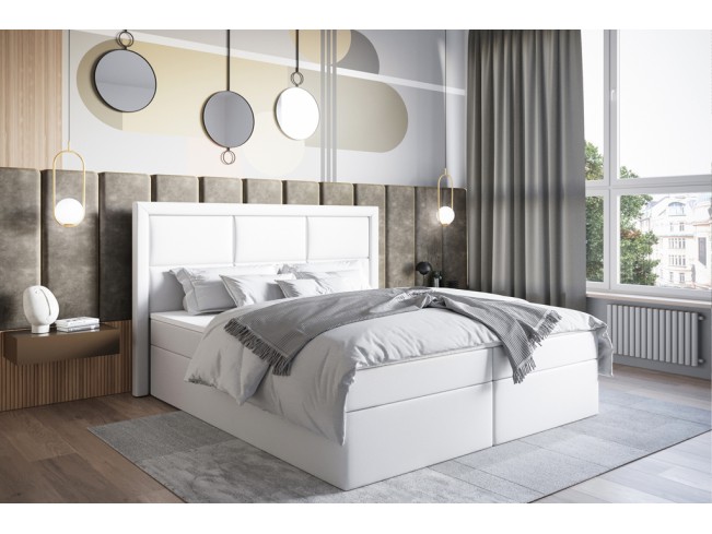 Łóżko kontynentalne Asti 160 Madryt 920 biały