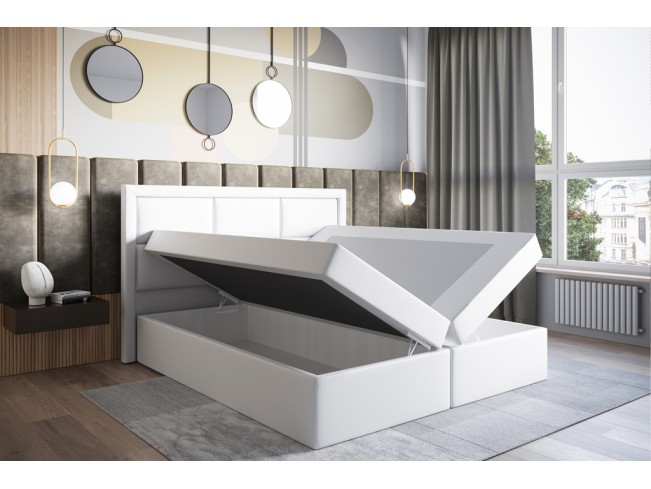 Łóżko kontynentalne Asti 180 Madryt 920 biały