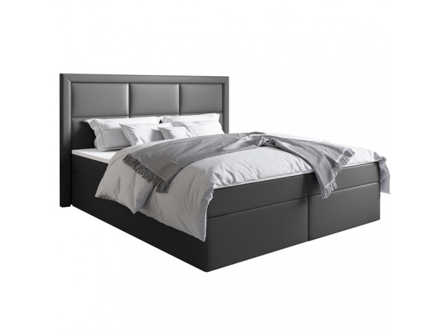 Łóżko kontynentalne Asti 140 Madryt 995 szary - widok z przodu