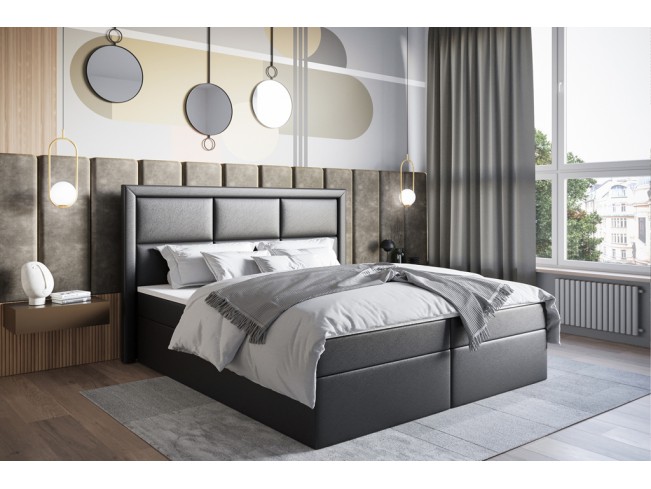 Łóżko kontynentalne Asti 140 Madryt 9100 czarny