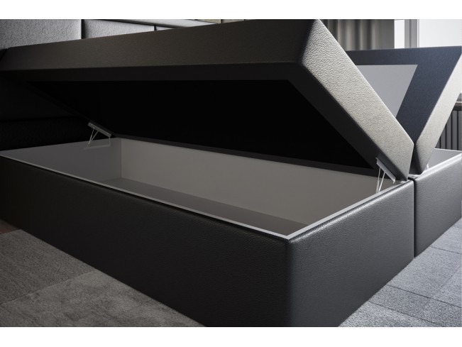 Łóżko kontynentalne Asti 160 Madryt 9100 czarny