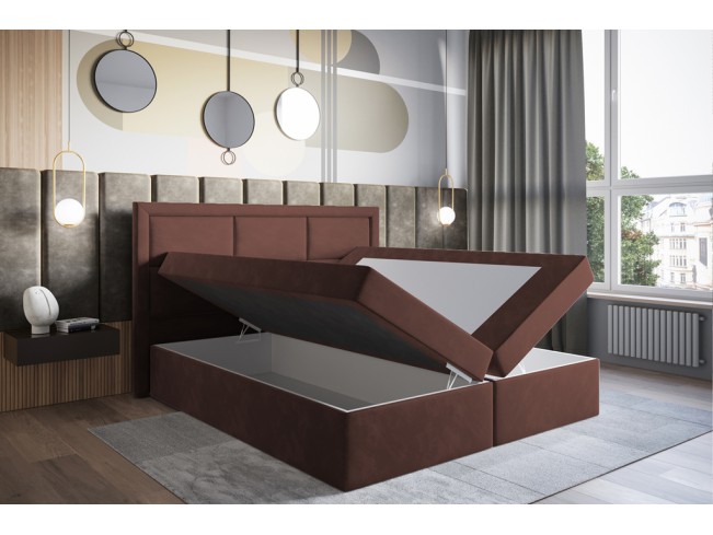 Łóżko kontynentalne Asti 160 Kronos 29 łososiowy