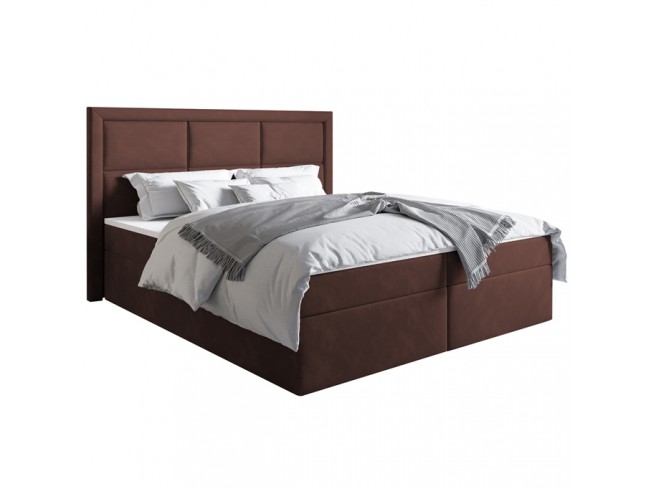 Łóżko kontynentalne Asti 160 Kronos 29 łososiowy - widok z przodu