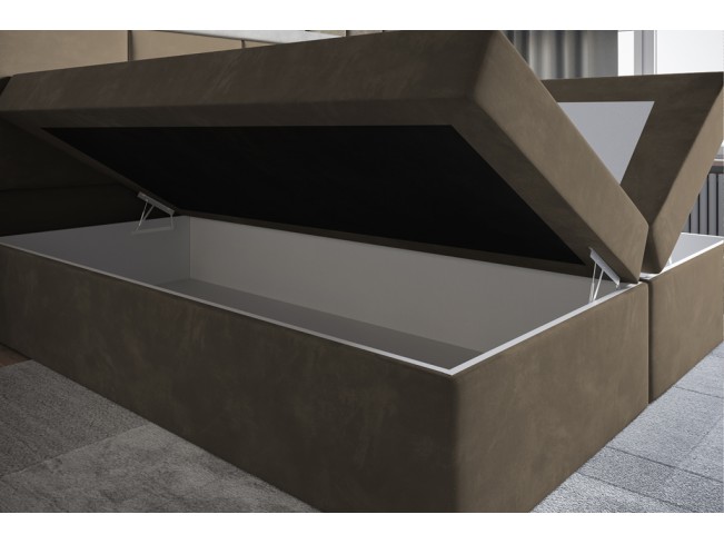 Łóżko kontynentalne Asti 140 Monolith 09 jasny brąz