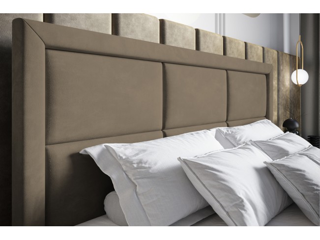 Łóżko kontynentalne Asti 180 Monolith 09 jasny brąz