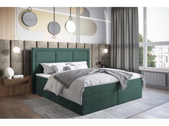Łóżko kontynentalne Asti 140 Monolith 37 zielony