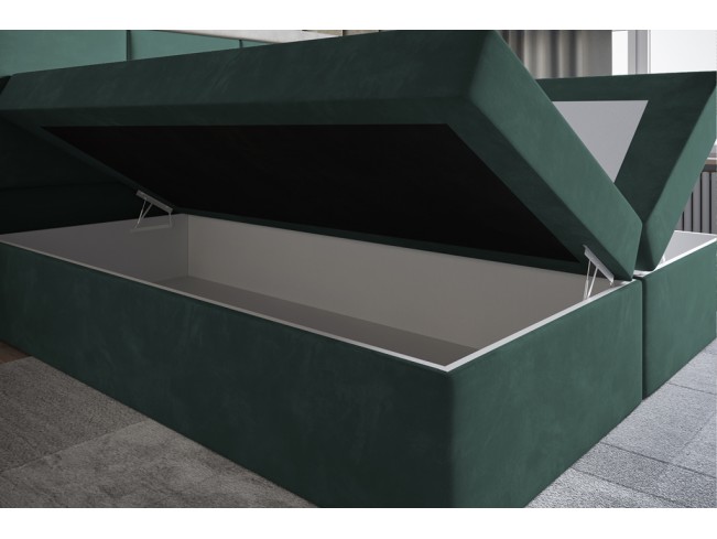 Łóżko kontynentalne Asti 160 Monolith 37 zielony