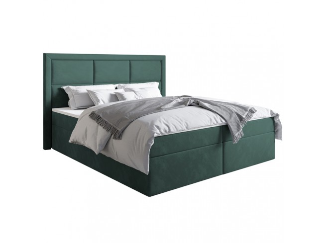 Łóżko kontynentalne Asti 180 Monolith 37 zielony - widok z przodu